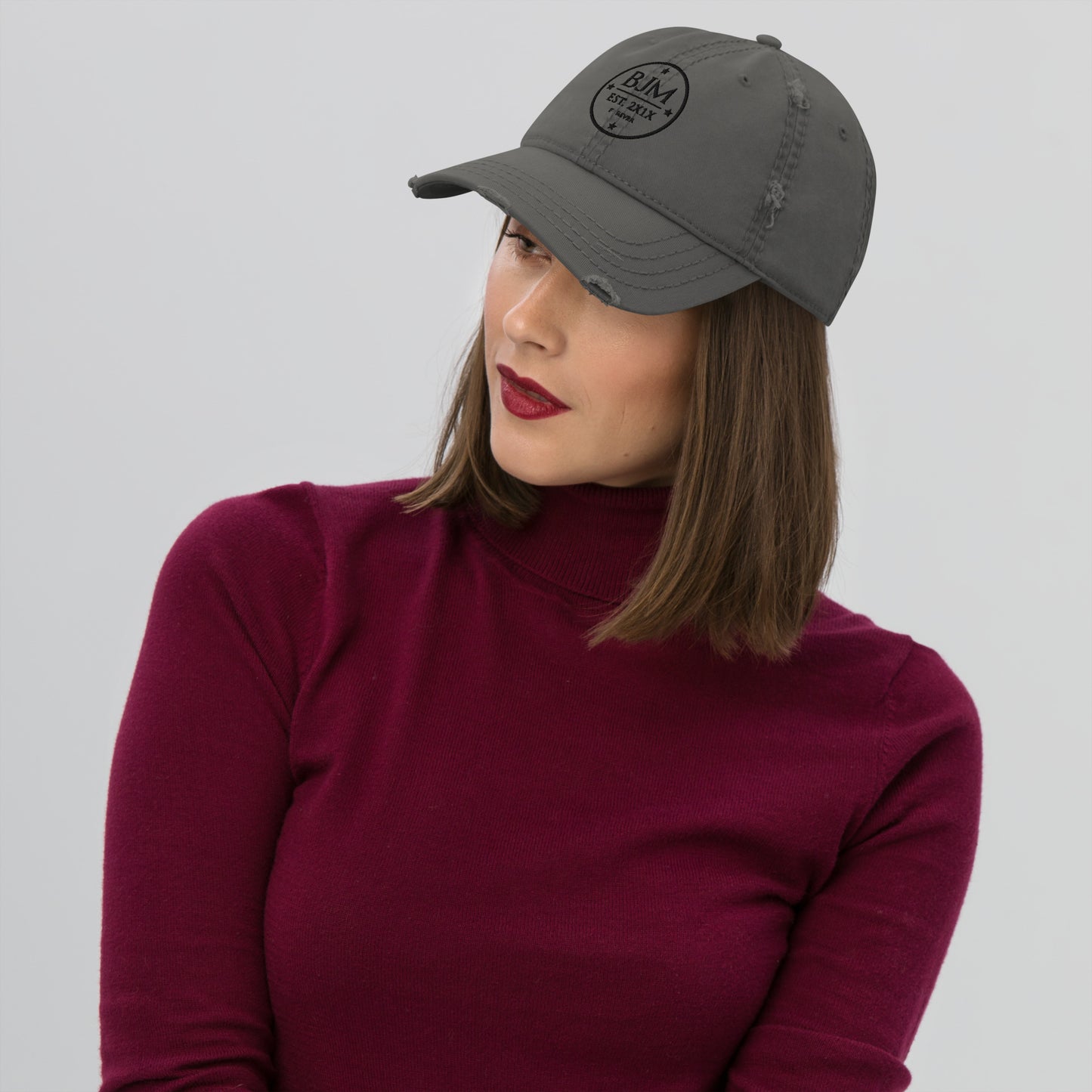 BJM Logo Distressed Dad Hat