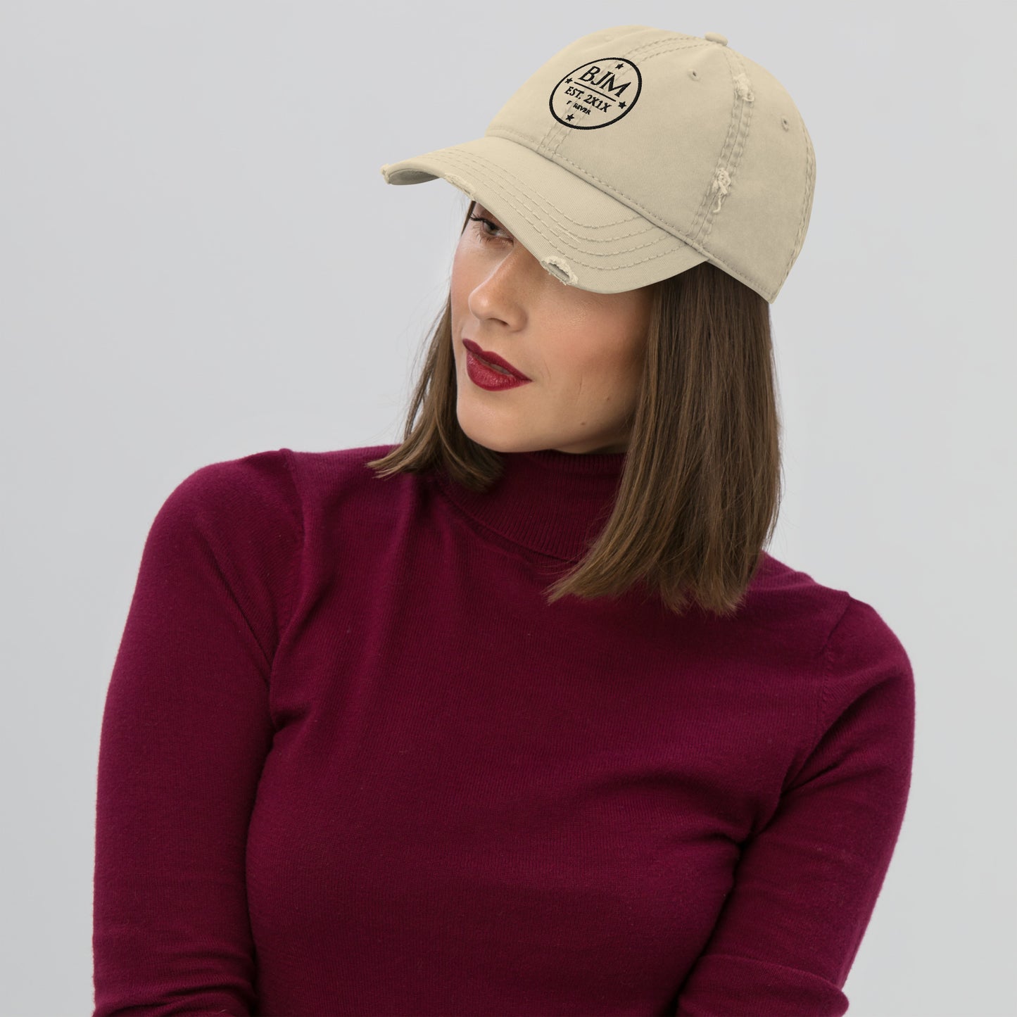 BJM Logo Distressed Dad Hat